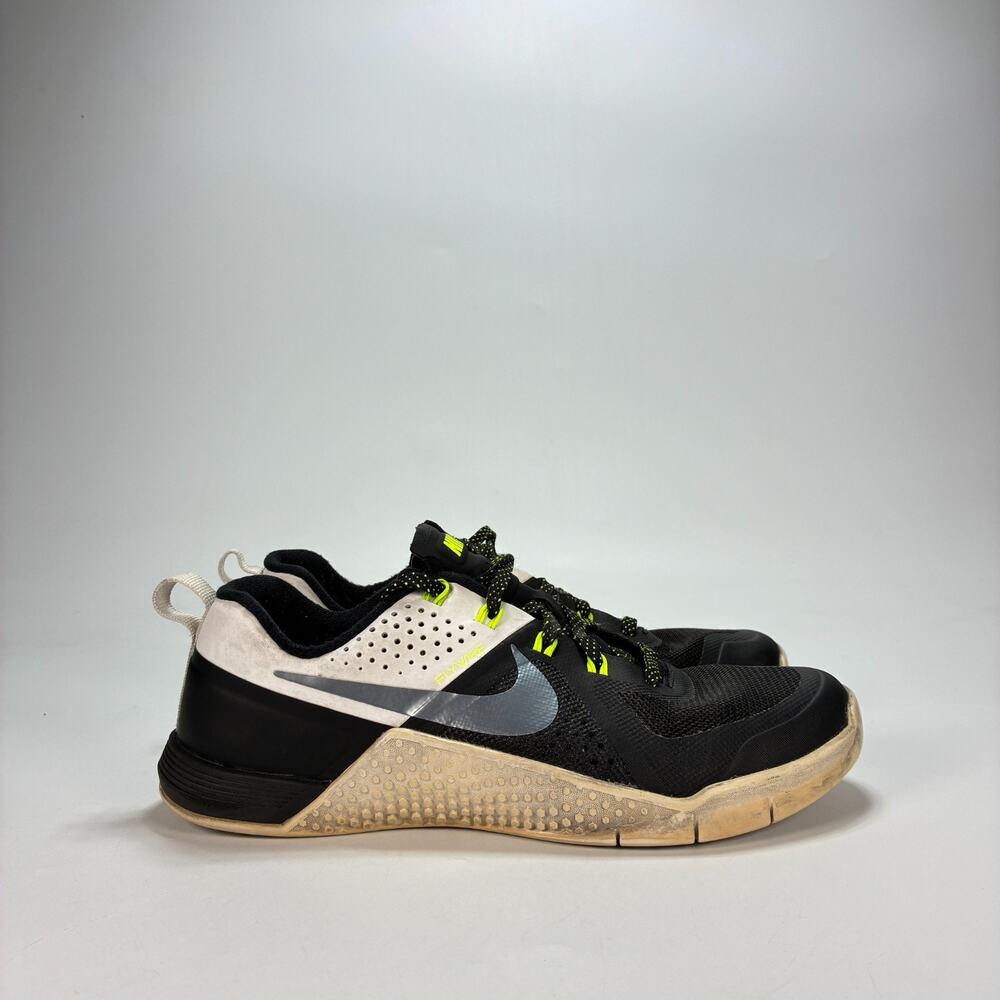 Nike Metcon 1 Black White Volt Cross Training Shoes 813101-001 Women's Size 7